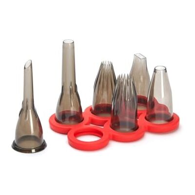 DE BUYER Sada zdobení: 6 z Tritanu s podstavcem -4150. 08, černá DE BUYER Sada zdobení: 6 z Tritanu s podstavcem -4150. 08, černá