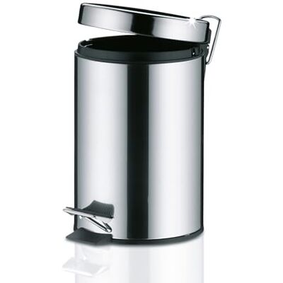 Kela Kosmetický koš Stampa, 3 l, průměr 17 cm, nerezová ocel, stříbrný lesklý, vyjímatelný vnitřní koš s držadlem, 21887 Kela Kosmetický koš Stampa, 3 l, průměr 17 cm, nerezová ocel, stříbrný lesklý, vyjímatelný vnitřní koš s držadlem, 21887