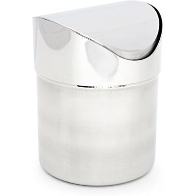 Relaxdays Stolní odpadkový koš ušlechtilá ocel s výklopným víkem HxD 15,5 x 12 cm Nádoba na odpadky z lesklého kovu pro malé odpadky 1,2 l Mini odpadkový koš jako malý odpadkový koš na snídani, Relaxdays Stolní odpadkový koš ušlechtilá ocel s výklopným víkem HxD 15,5 x 12 cm Nádoba na odpadky z lesklého kovu pro malé odpadky 1,2 l Mini odpadkový koš jako malý odpadkový koš na snídani,