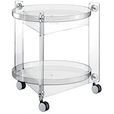 Guzzini Home, servírovací vozík Massoni – transparentní, 66 × 63,5 cm – 01150100 Guzzini Home, servírovací vozík Massoni – transparentní, 66 × 63,5 cm – 01150100
