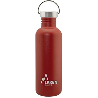 Laken Unisex – velmi robustní láhev z ušlechtilé oceli 1 l červená s vintage víkem, 1 Laken Unisex – velmi robustní láhev z ušlechtilé oceli 1 l červená s vintage víkem, 1