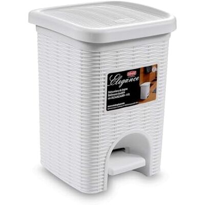 Stefanplast 30100 Abfalleimer, In Rattanoptik aus Kunststoff, 20,5 x 20,5 x 28 cm Stefanplast 30100 Abfalleimer, In Rattanoptik aus Kunststoff, 20,5 x 20,5 x 28 cm
