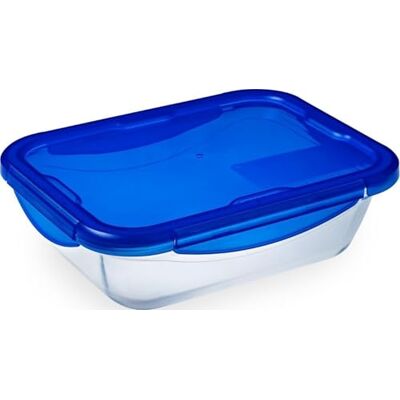 Pyrex Cook & Go Recipiente Rectangular 1,9 l / 25 x 19 x 7 cm, Azul Pyrex Cook & Go Recipiente Rectangular 1,9 l / 25 x 19 x 7 cm, Azul