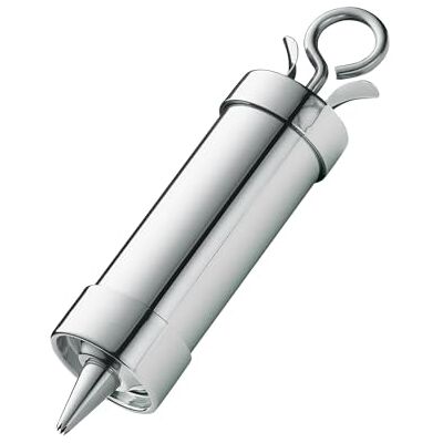 Küchenprofi 0805602800 injekční stříkačka Profi 24 cm, včetně 7 trubiček z ušlechtilé oceli s bajonetovým uzávěrem, objem 200 ml, stříbrný Küchenprofi 0805602800 injekční stříkačka Profi 24 cm, včetně 7 trubiček z ušlechtilé oceli s bajonetovým uzávěrem, objem 200 ml, stříbrný