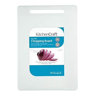 KitchenCraft Großes Schneidebrett, ungiftiger Kunststoff, weiß, 35 x 25 cm KitchenCraft Großes Schneidebrett, ungiftiger Kunststoff, weiß, 35 x 25 cm
