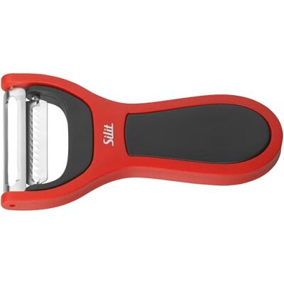 Silit 2v1 škrabka 14 cm, škrabka na zeleninu s kráječem Julienne, ušlechtilá ocel matovaná, plast, škrabka na chřest, škrabka na brambory, vhodná do myčky nádobí, šetří místo Silit 2v1 škrabka 14 cm, škrabka na zeleninu s kráječem Julienne, ušlechtilá ocel matovaná, plast, škrabka na chřest, škrabka na brambory, vhodná do myčky nádobí, šetří místo