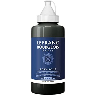 Lefranc Bourgeois 300386 Fine akrylová barva – Marsově černá, 750ml láhev, krémová akrylová barva na vodní bázi, rychleschnoucí, stálá na světle, voděodolná Lefranc Bourgeois 300386 Fine akrylová barva – Marsově černá, 750ml láhev, krémová akrylová barva na vodní bázi, rychleschnoucí, stálá na světle, voděodolná
