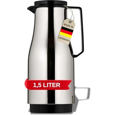 Helios Izolační konvice Champion černá 1,5 l – 6 h teplá – udrží nápoje teplé a studené – elegantní design s pochromovanou ocelí – snadné čištění Helios Izolační konvice Champion černá 1,5 l – 6 h teplá – udrží nápoje teplé a studené – elegantní design s pochromovanou ocelí – snadné čištění