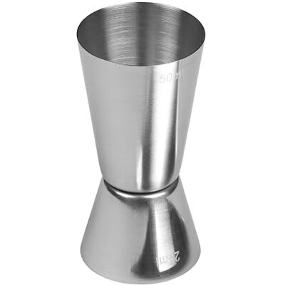 Tala Jigger 25 ml, 50 ml, ušlechtilá ocel, dvojitá velikost, barový rozměr, koktejl, odměrka na koktejly, míchané nápoje a lihoviny, vhodné do myčky nádobí, stříbrná Tala Jigger 25 ml, 50 ml, ušlechtilá ocel, dvojitá velikost, barový rozměr, koktejl, odměrka na koktejly, míchané nápoje a lihoviny, vhodné do myčky nádobí, stříbrná