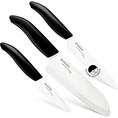 Kyocera Gen nůž WHBK 3dílná sada keramických nožů, keramický, černý, 3dílná sada nožů, 3 ks Kyocera Gen nůž WHBK 3dílná sada keramických nožů, keramický, černý, 3dílná sada nožů, 3 ks