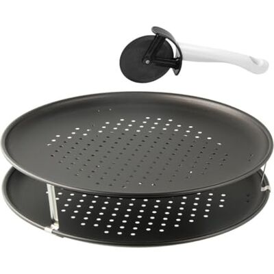 Zenker 7512 Sada na pizzu 3dílná sada, plech na pizzu, kráječ na pizzu, kulatý plech na pizzu (Ø 32 cm), děrovaný vč. kráječe na pizzu a držáku, na pizzu, slaný koláč, černá barva Zenker 7512 Sada na pizzu 3dílná sada, plech na pizzu, kráječ na pizzu, kulatý plech na pizzu (Ø 32 cm), děrovaný vč. kráječe na pizzu a držáku, na pizzu, slaný koláč, černá barva