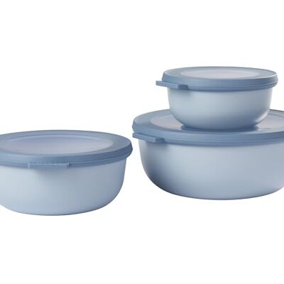 Mepal Multimiska Cirqula Round 3dílná sada nádobí do mikrovlnné trouby vhodné jako úložný box, lednice, mraznička a nádobí do mikrovlnné trouby 350 ml, 750 ml & 1250 ml nordic blue Mepal Multimiska Cirqula Round 3dílná sada nádobí do mikrovlnné trouby vhodné jako úložný box, lednice, mraznička a nádobí do mikrovlnné trouby 350 ml, 750 ml & 1250 ml nordic blue