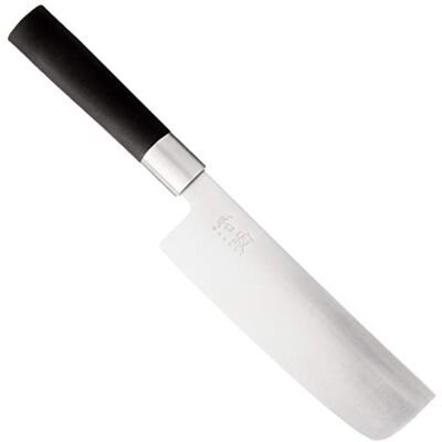 KAI Wasabi Black Nakiri 16,5 cm délka čepele nerezová 6A/1K6 ušlechtilá ocel leštěná 58 (±1) HRC černá polypropylenová rukojeť nůž na zeleninu Made in Japan KAI Wasabi Black Nakiri 16,5 cm délka čepele nerezová 6A/1K6 ušlechtilá ocel leštěná 58 (±1) HRC černá polypropylenová rukojeť nůž na zeleninu Made in Japan