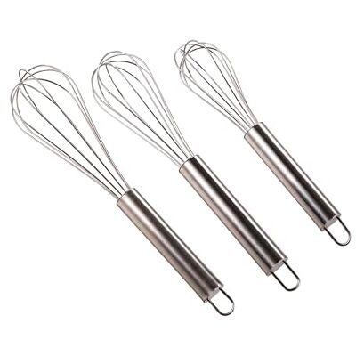 MSV Schneebesen aus Edelstahl 3-teilig, Silber, 30 x 20 x 15 cm MSV Schneebesen aus Edelstahl 3-teilig, Silber, 30 x 20 x 15 cm