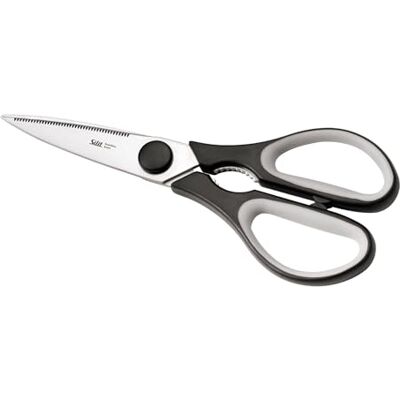 Silit Varieta kuchyňské nůžky 21 cm, nůžky do domácnosti s broušeným ostřím, nůžky, kuchyně, ušlechtilá ocel, měkká rukojeť, univerzální nůžky s otvírákem na lahve Silit Varieta kuchyňské nůžky 21 cm, nůžky do domácnosti s broušeným ostřím, nůžky, kuchyně, ušlechtilá ocel, měkká rukojeť, univerzální nůžky s otvírákem na lahve