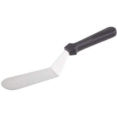 APS Úhlová paleta BLUE profesionální nůž / nůž na glazuru s flexibilní čepelí z ušlechtilé oceli a černou plastovou rukojetí, rozměr čepele 17 x 5 cm, celková délka 30 cm APS Úhlová paleta BLUE profesionální nůž / nůž na glazuru s flexibilní čepelí z ušlechtilé oceli a černou plastovou rukojetí, rozměr čepele 17 x 5 cm, celková délka 30 cm