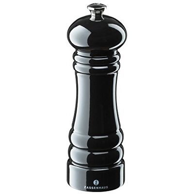 Zassenhaus Pepř nebo mlýnek na sůl Berlin z buku v černé lesklé 18 cm, rozměry: 5,4 cm x 5,4 cm x 17,8 cm, 020236 Zassenhaus Pepř nebo mlýnek na sůl Berlin z buku v černé lesklé 18 cm, rozměry: 5,4 cm x 5,4 cm x 17,8 cm, 020236