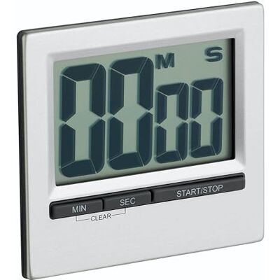 KitchenCraft Digitální časovač s velkým zobrazením, kuchyňská minutka s výklopným stojanem a magnetem, celkem 100 minut, legovaná ocel, 1 kus KitchenCraft Digitální časovač s velkým zobrazením, kuchyňská minutka s výklopným stojanem a magnetem, celkem 100 minut, legovaná ocel, 1 kus
