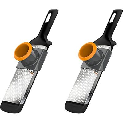 Fiskars Sada ručních struhadel, 2dílná, hrubý a jemný, kov/plast, funkční tvar, 1014413, černá/oranžová, 30,8 x 7,3 x 5,5 cm Fiskars Sada ručních struhadel, 2dílná, hrubý a jemný, kov/plast, funkční tvar, 1014413, černá/oranžová, 30,8 x 7,3 x 5,5 cm