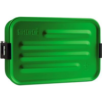 Sigg Metal Box Plus S Green Lunchbox 0,8 l, moderní svačinová krabička s praktickou vložkou, lehoučký box na chléb z hliníku s dělicí přepážkou Sigg Metal Box Plus S Green Lunchbox 0,8 l, moderní svačinová krabička s praktickou vložkou, lehoučký box na chléb z hliníku s dělicí přepážkou