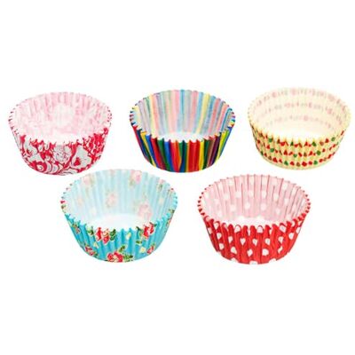 KitchenCraft Balení s 250 formičkami na cupcaky, tříděné květinové/proužkované potisky, papír, vícebarevný, 7 cm KitchenCraft Balení s 250 formičkami na cupcaky, tříděné květinové/proužkované potisky, papír, vícebarevný, 7 cm