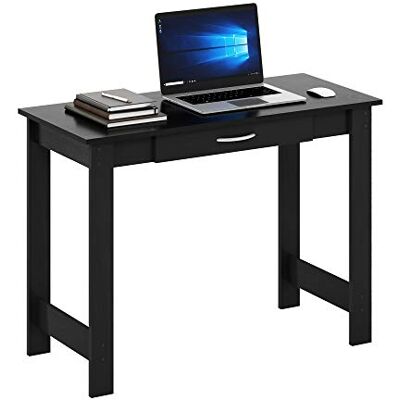 Furinno JAYA Schreibtisch, PC-Tisch mit Schublade, Schwarz, 99.6 (B) x 73.7 (H) x 44.5 (D) cm Furinno JAYA Schreibtisch, PC-Tisch mit Schublade, Schwarz, 99.6 (B) x 73.7 (H) x 44.5 (D) cm