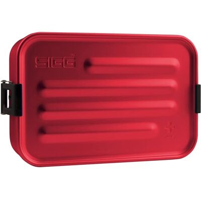 Sigg Metal Box Plus S Red Lunchbox 0,9 l, Moderní svačinová krabička s praktickou vložkou, lehoučký box na chléb z hliníku s dělicí přepážkou Sigg Metal Box Plus S Red Lunchbox 0,9 l, Moderní svačinová krabička s praktickou vložkou, lehoučký box na chléb z hliníku s dělicí přepážkou