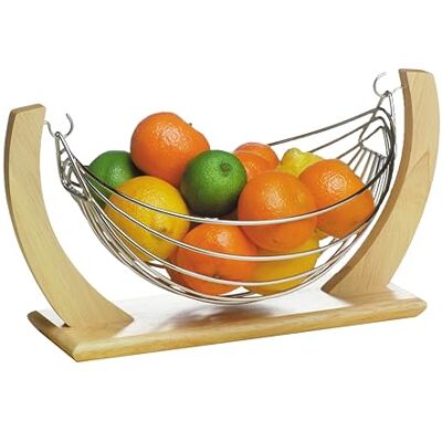 Premier Housewares Premier Ovoce houpací síť, chrom, stírací dřevo Premier Housewares Premier Ovoce houpací síť, chrom, stírací dřevo