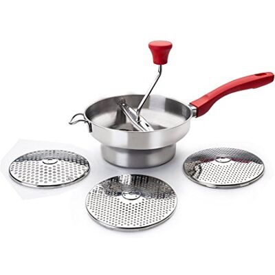 Ibili 742420 Sada cestovního nářadí Luxe se 3 kotouči 20 cm, nerezová ocel, stříbrná/červená, 20 x 20 x 25 cm, 4 jednotky Ibili 742420 Sada cestovního nářadí Luxe se 3 kotouči 20 cm, nerezová ocel, stříbrná/červená, 20 x 20 x 25 cm, 4 jednotky