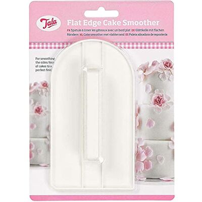 Tala Plochý kráječ koláčů nástroj na vyhlazení fondánu škrabka na dort s ergonomickou rukojetí nástroje na fondán bez BPA 20 cm x 14,5 cm x 3 cm, bílá Tala Plochý kráječ koláčů nástroj na vyhlazení fondánu škrabka na dort s ergonomickou rukojetí nástroje na fondán bez BPA 20 cm x 14,5 cm x 3 cm, bílá