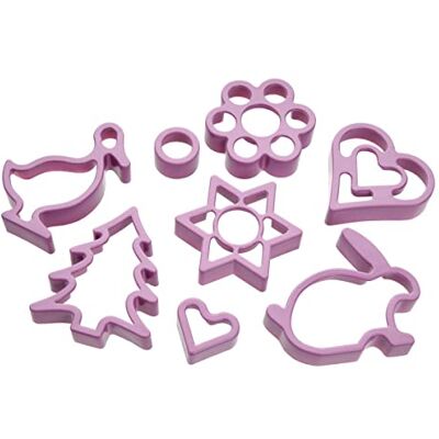 Zenker Ausstecher 2in1 CANDY, Gebäckausstechform, Keksausstecher für Ostern und Weihnachten (Farbe: Frozen Rose), Menge: 8 Stück Zenker Ausstecher 2in1 CANDY, Gebäckausstechform, Keksausstecher für Ostern und Weihnachten (Farbe: Frozen Rose), Menge: 8 Stück