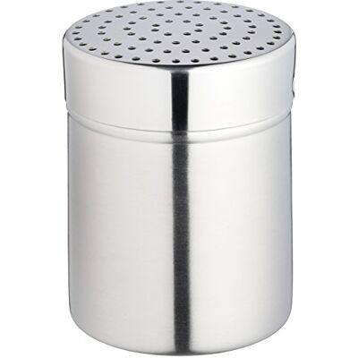 KitchenCraft nerezový dávkovač moučkového cukru, dóza na mouku, středně velké otvory, nerezová ocel, 9 cm KitchenCraft nerezový dávkovač moučkového cukru, dóza na mouku, středně velké otvory, nerezová ocel, 9 cm