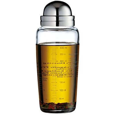 WMF Salát Dressingshaker 400 ml, skleněná nádoba se stupnicí, s 5 potiskovými recepty, sklo, nerezová ocel Cromargan, vhodná do myčky WMF Salát Dressingshaker 400 ml, skleněná nádoba se stupnicí, s 5 potiskovými recepty, sklo, nerezová ocel Cromargan, vhodná do myčky