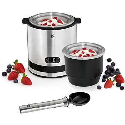 WMF KÜCHENminis zmrzlinovač 3 v 1, výrobník zmrzliny pro mražený jogurt, sorbet a zmrzlinu, 300 ml s dávkovačem zmrzliny, ušlechtilá ocel/cromargan matný/stříbrný WMF KÜCHENminis zmrzlinovač 3 v 1, výrobník zmrzliny pro mražený jogurt, sorbet a zmrzlinu, 300 ml s dávkovačem zmrzliny, ušlechtilá ocel/cromargan matný/stříbrný