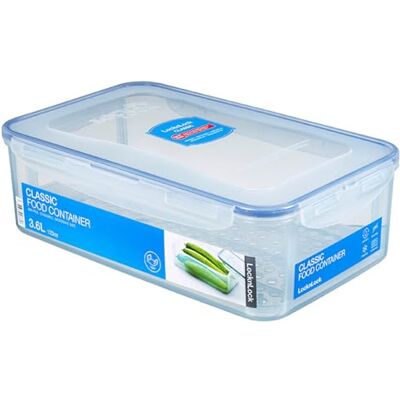 LocknLock PP Classic dóza na potraviny s mřížkou na odtok 3,6 l 30,1 x 18,8 x 9,4 cm organizér do mrazáku a ledničky vhodná do myčky nádobí a mikrovlnné trouby LocknLock PP Classic dóza na potraviny s mřížkou na odtok 3,6 l 30,1 x 18,8 x 9,4 cm organizér do mrazáku a ledničky vhodná do myčky nádobí a mikrovlnné trouby
