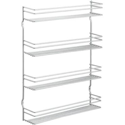 Metaltex 364634039 4-Etagen Pepito Gewürzregal, Polytherm beschichtet, silber, 8.0 x 36.0 x 45.0 cm Metaltex 364634039 4-Etagen Pepito Gewürzregal, Polytherm beschichtet, silber, 8.0 x 36.0 x 45.0 cm