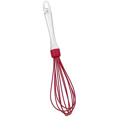 Metaltex Mr. Whip Silikon Schneebesen Rot, Transparent Metaltex Mr. Whip Silikon Schneebesen Rot, Transparent