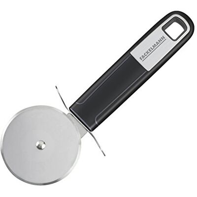 Fackelmann 25759 Pizzaschneider 18 cm Sense, Pizzaroller aus rostfreien Edelstahl mit rutschfestem und ergonomischem Soft-Touch-Griff aus Kunststoff, (Farbe: Silber/Schwarz), Menge: 1 Stück Fackelmann 25759 Pizzaschneider 18 cm Sense, Pizzaroller aus rostfreien Edelstahl mit rutschfestem und ergonomischem Soft-Touch-Griff aus Kunststoff, (Farbe: Silber/Schwarz), Menge: 1 Stück