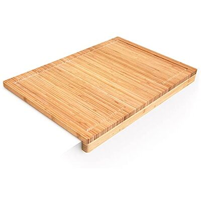 Relaxdays Krájecí prkénko z bambusu V x Š x H: cca 5 x 56 x 38 cm Kuchyňské prkénko s okapem na šťávu a dorazovou hranou bambusové prkénko šetrné k noži jako servírovací prkénko a krájecí prkénko Relaxdays Krájecí prkénko z bambusu V x Š x H: cca 5 x 56 x 38 cm Kuchyňské prkénko s okapem na šťávu a dorazovou hranou bambusové prkénko šetrné k noži jako servírovací prkénko a krájecí prkénko