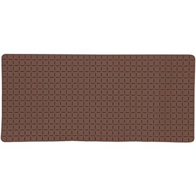MSV – protiskluzová koupelnová rohož – Quadro guma – 36 x 76 cm – čokoládově hnědá – moderní design pro bezpečnou koupelnu – strukturovaný povrch pro optimální držení MSV – protiskluzová koupelnová rohož – Quadro guma – 36 x 76 cm – čokoládově hnědá – moderní design pro bezpečnou koupelnu – strukturovaný povrch pro optimální držení