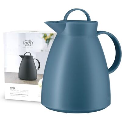 Alfi DAN 1,00 l, modrá, vintage indigo, silt green, plastová izolační konvice s hygienickou vložkou z tvrzeného skla, otočný uzávěr, designový kousek, ideální jako konvice na kávu, čaj, bez BPA Alfi DAN 1,00 l, modrá, vintage indigo, silt green, plastová izolační konvice s hygienickou vložkou z tvrzeného skla, otočný uzávěr, designový kousek, ideální jako konvice na kávu, čaj, bez BPA
