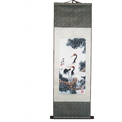 lachineuse – Kakemono japonské jeřáby" – dekorace – 100 x 30 cm lachineuse – Kakemono japonské jeřáby" – dekorace – 100 x 30 cm