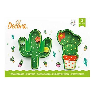 Decora 0255072 AUSSTECHER Z plastu KAKTUS 2-TLG 9 X H 2,2 cm, zelená Decora 0255072 AUSSTECHER Z plastu KAKTUS 2-TLG 9 X H 2,2 cm, zelená