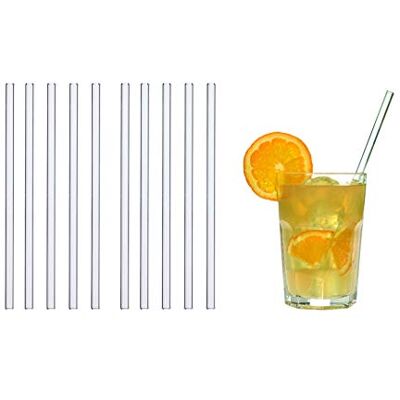 TFA Dostmann Skleněná brčka na pití GlasWerk, 14.2016.10, 10 kusů, vhodné do myčky nádobí, na dlouhé nápoje / latte macchiato, bílá barva TFA Dostmann Skleněná brčka na pití GlasWerk, 14.2016.10, 10 kusů, vhodné do myčky nádobí, na dlouhé nápoje / latte macchiato, bílá barva