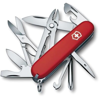 Victorinox Švýcarský kapesní nůž, Camper, Swiss Army Knife, Multitool, 13 funkcí, čepel, vývrtka, otvírák na konzervy, červená, skládací krabička Victorinox Švýcarský kapesní nůž, Camper, Swiss Army Knife, Multitool, 13 funkcí, čepel, vývrtka, otvírák na konzervy, červená, skládací krabička