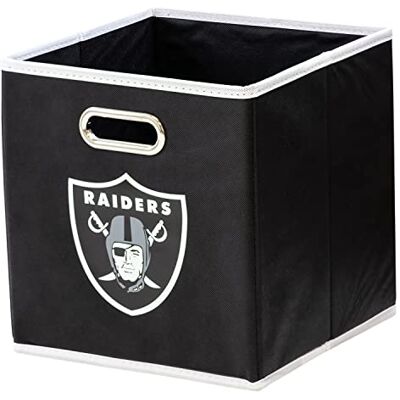 Franklin Sports NFL Las Vegas Raiders skládací kostka, skládací kostka NFL, úložná nádoba, vhodná na odpadkové koše, látky, úložné kostky týmu NFL, specifické pro tým, jednotná velikost Franklin Sports NFL Las Vegas Raiders skládací kostka, skládací kostka NFL, úložná nádoba, vhodná na odpadkové koše, látky, úložné kostky týmu NFL, specifické pro tým, jednotná velikost