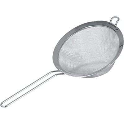 Fackelmann Sítko Ø 15 cm, kuchyňské síto z ušlechtilé oceli, cedník s jemným okem s flapodřídem (barva: stříbrná), množství: 1 kus Fackelmann Sítko Ø 15 cm, kuchyňské síto z ušlechtilé oceli, cedník s jemným okem s flapodřídem (barva: stříbrná), množství: 1 kus