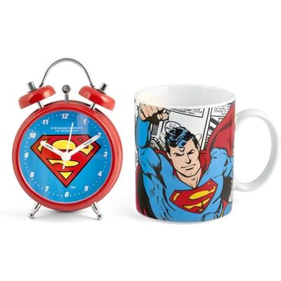 Home DC Comics Superman Set Tasse + Wecker, Porzellan + Metall, cc 360 Home DC Comics Superman Set Tasse + Wecker, Porzellan + Metall, cc 360