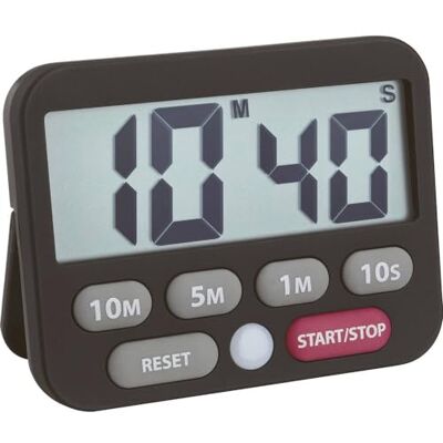 TFA Dostmann Digitální časovač a stopky, 38.2038.01, čas do 99 min 50 sec, extra hlasitý alarm, jednoduché a rychlé zadávání času, černé TFA Dostmann Digitální časovač a stopky, 38.2038.01, čas do 99 min 50 sec, extra hlasitý alarm, jednoduché a rychlé zadávání času, černé