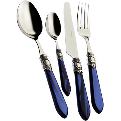 BUGATTI oxb2 m-s3250 Oxford Besteckgarnitur, 24-teilig Tafelservice, Edelstahl/ABS Blau 39 x 27 x 5 cm BUGATTI oxb2 m-s3250 Oxford Besteckgarnitur, 24-teilig Tafelservice, Edelstahl/ABS Blau 39 x 27 x 5 cm